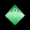 TDSO Cats Eye Glass Light Green & White D10 Dice