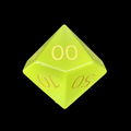 TDSO Cats Eye Glass Yellow & Gold Percentile Dice