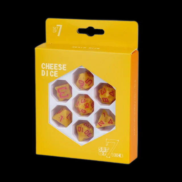 Cheese Dice - Resin 7 Dice Polyset