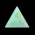 TDSO Gemstone Chrysoprase & Gold D4 Dice