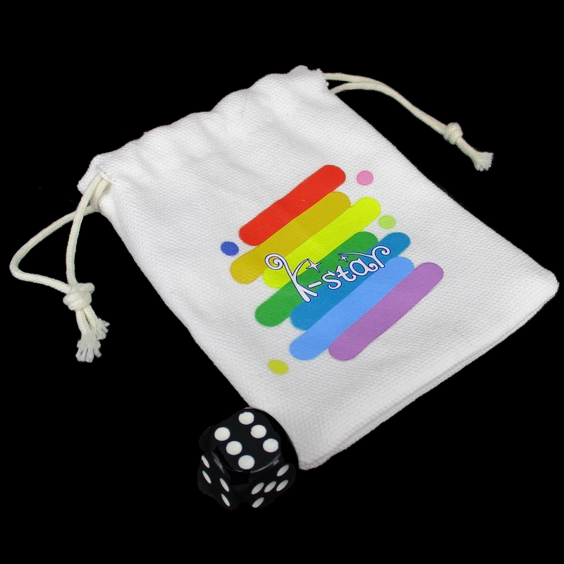 HALF PRICE CLEARANCE K-Star Pride Rainbow Cotton Dice Bag