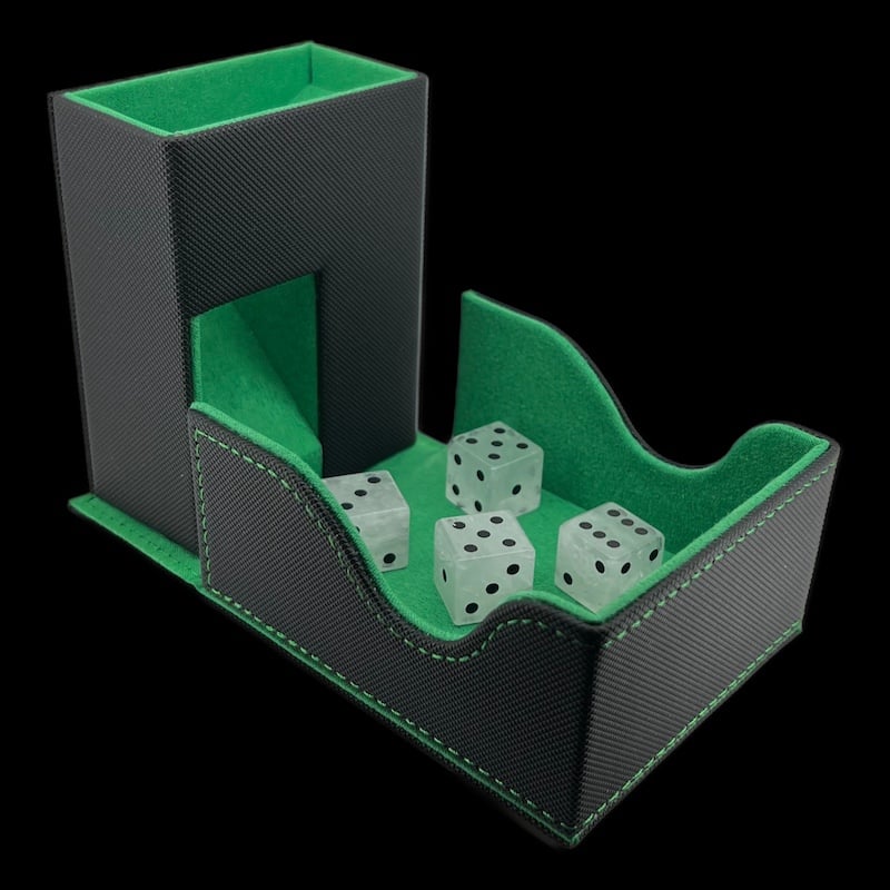 TDSO Compact Folding Black & Green Dice Tower