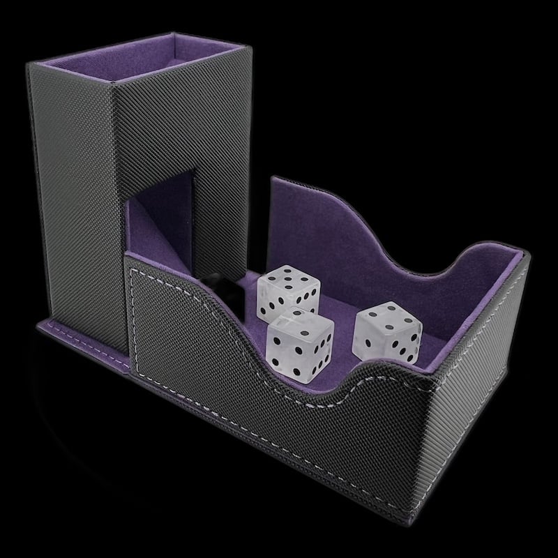 TDSO Compact Folding Black & Purple Dice Tower