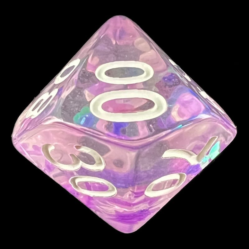 HALF PRICE CLEARANCE TDSO Confetti Butterfly Light Purple Percentile Dice