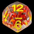 TDSO Confetti Butterfly Red & Yellow D12 Dice