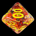 TDSO Confetti Butterfly Red & Yellow Percentile Dice