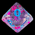 HALF PRICE CLEARANCE TDSO Confetti Cerise Star D10 Dice