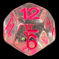 TDSO Confetti Clear & Pink D12 Dice