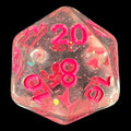 TDSO Confetti Clear & Pink D20 Dice