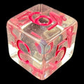 TDSO Confetti Clear & Pink D6 Dice
