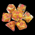 TDSO Confetti Fools Gold Clear 7 Dice Polyset