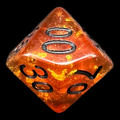 TDSO Confetti Amber Gold & Black Percentile Dice