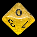 TDSO Confetti Gold & Black D10 Dice