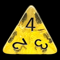 TDSO Confetti Gold & Black D4 Dice