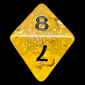 TDSO Confetti Gold & Black D8 Dice