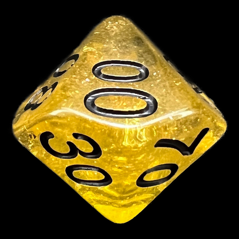 TDSO Confetti Gold & Black Percentile Dice