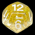 TDSO Confetti Gold Glitter D12 Dice