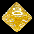 TDSO Confetti Gold Glitter Percentile Dice
