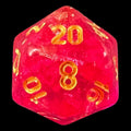 TDSO Confetti Hot Pink & Gold D20 Dice