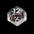 HALF PRICE CLEARANCE TDSO Confetti Mica Black Rainbow Glitter D12 Dice