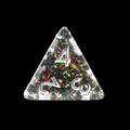 HALF PRICE CLEARANCE TDSO Confetti Mica Black Rainbow Glitter D4 Dice