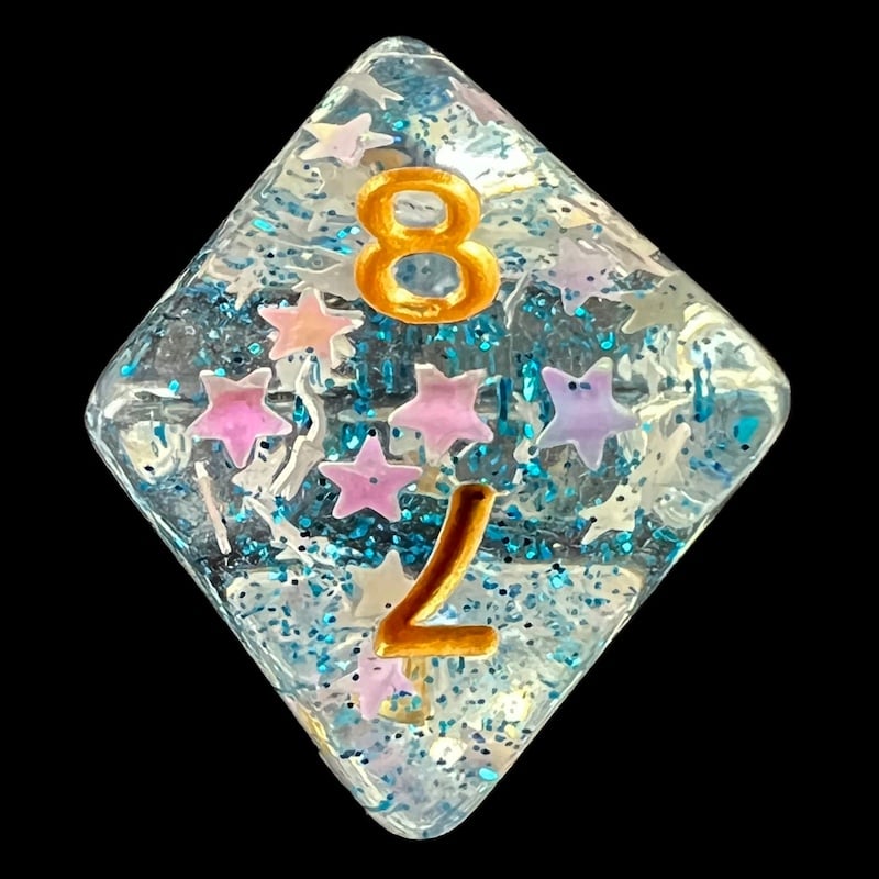 TDSO Confetti Paladins Star D8 Dice