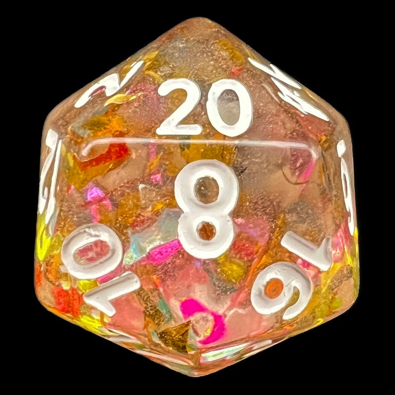 TDSO Confetti Party D20 Dice