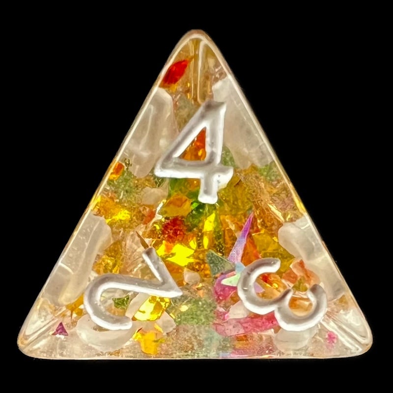 TDSO Confetti Party D4 Dice
