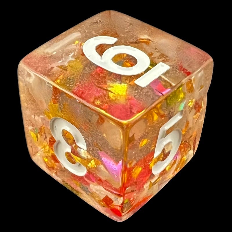 TDSO Confetti Party D6 Dice