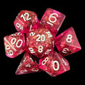 TDSO Confetti Pink & Silver 7 Dice Polyset