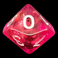 TDSO Confetti Pink & Silver D10 Dice
