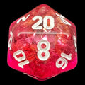 TDSO Confetti Pink & Silver D20 Dice
