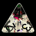 TDSO Confetti Rainbow & Black D4 Dice