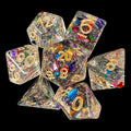 TDSO Confetti Rainbow Glitter 7 Dice Polyset