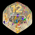 TDSO Confetti Rainbow Glitter D12 Dice