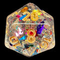 TDSO Confetti Rainbow Glitter D20 Dice