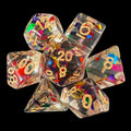 TDSO Confetti Rainbow & Gold 7 Dice Polyset