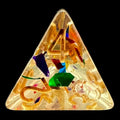 TDSO Confetti Rainbow & Gold D4 Dice