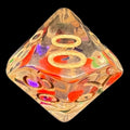 TDSO Confetti Rainbow & Gold Percentile Dice
