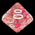 TDSO Confetti Rose Red Percentile Dice