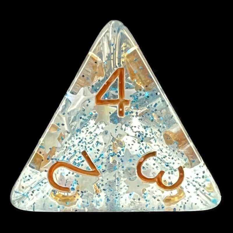 HALF PRICE CLEARANCE TDSO Confetti Sea Star D4 Dice