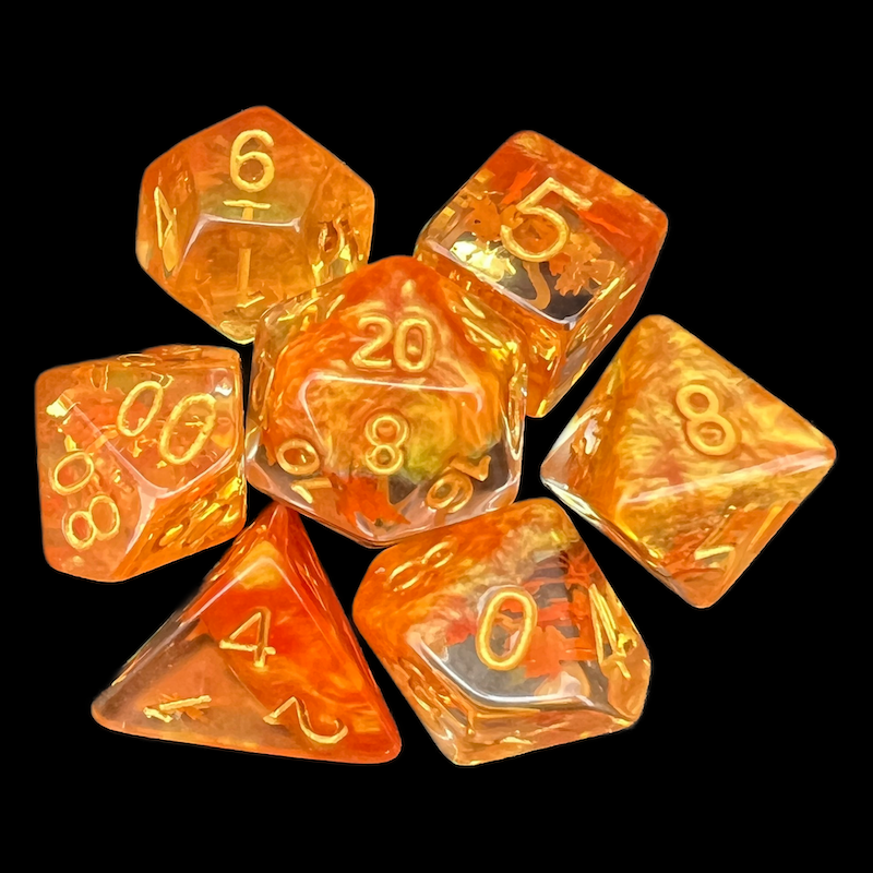 TDSO Confetti Seasons Autumn 7 Dice Polyset