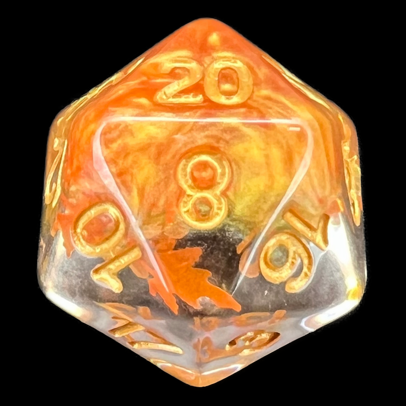 TDSO Confetti Seasons Autumn D20 Dice