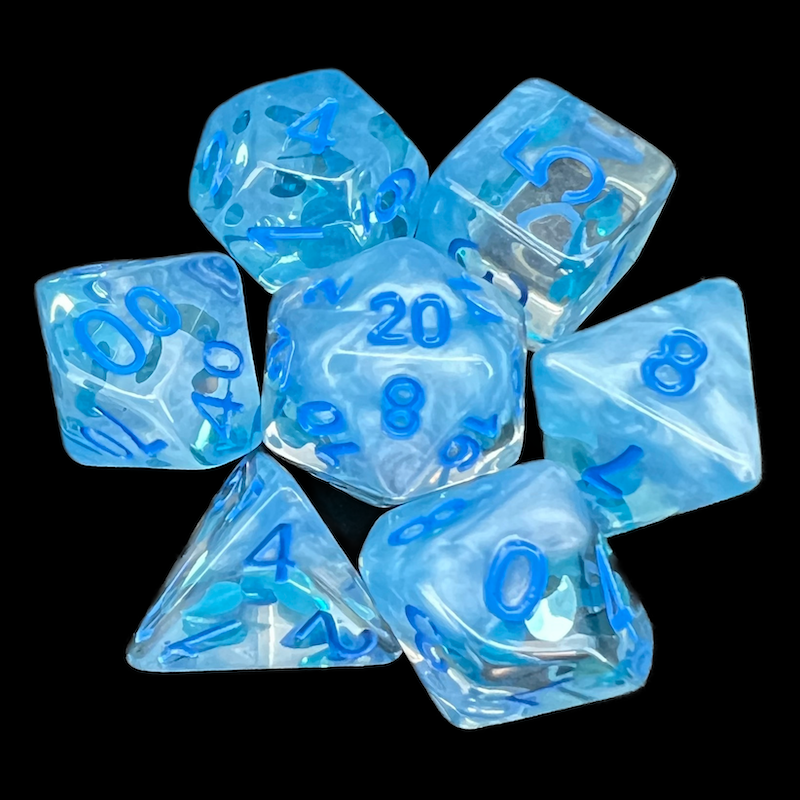 TDSO Confetti Seasons Summer 7 Dice Polyset
