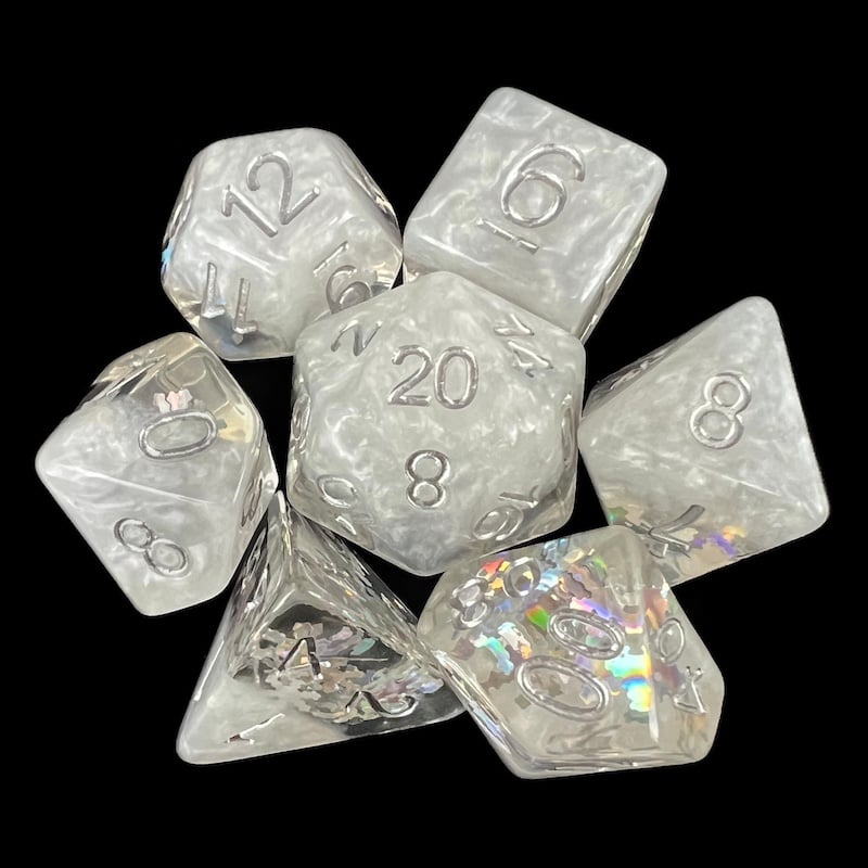 TDSO Confetti Seasons Winter 7 Dice Polyset