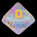 TDSO Confetti Sky Burst Blue & Purple D10 Dice