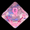 TDSO Confetti Superstar Blue & Pink D10 Dice