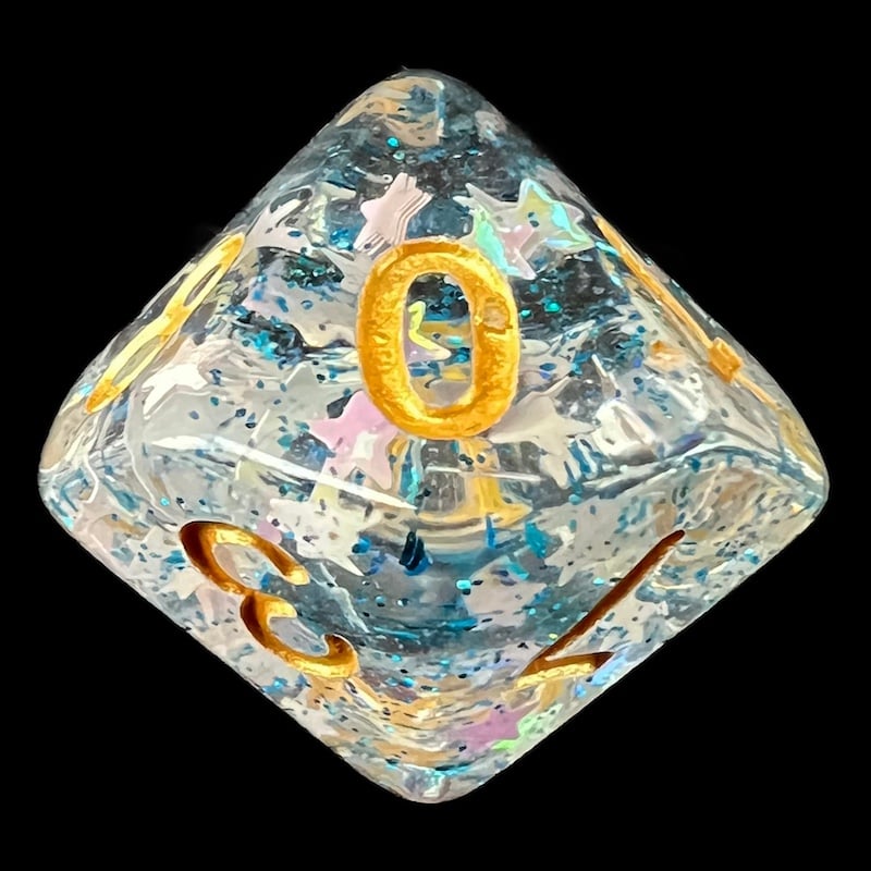 TDSO Confetti Twilight Star D10 Dice