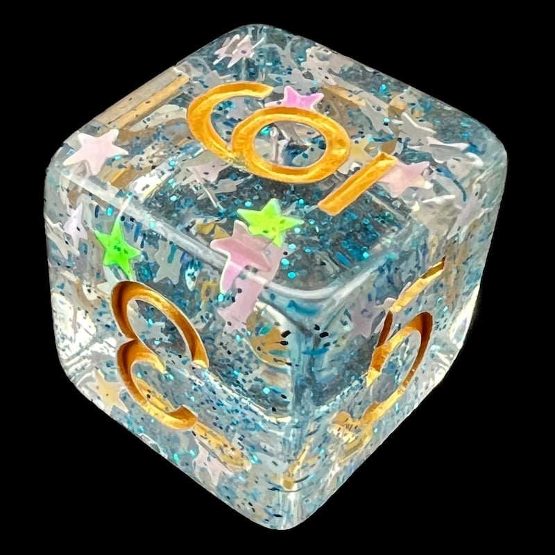 TDSO Confetti Twilight Star D6 Dice