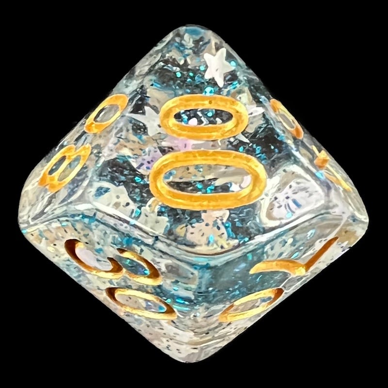 TDSO Confetti Twilight Star Percentile Dice